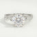 Eden shoulder set solitaire round lab diamond shoulder twist set 18k white gold platinum engagement ring