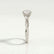 Eden shoulder set solitaire round lab diamond shoulder twist set 18k white gold platinum engagement ring