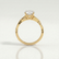 Eden shoulder set solitaire round lab diamond shoulder twist set 18k yellow gold engagement ring