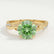 EDEN - Round Green Lab Diamond 18k Yellow Gold Vine Solitaire Ring