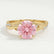 EDEN - Round Pink Lab Diamond 18k Yellow Gold Vine Solitaire Ring