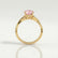EDEN - Round Pink Coloured Lab Diamond 18k Yellow Gold Vine Solitaire Ring