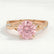 EDEN - Round Pink Coloured Lab Diamond 18k Rose Gold Vine Solitaire Ring