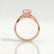 EDEN - Round Pink Coloured Lab Diamond 18k Rose Gold Vine Solitaire Ring