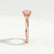 EDEN - Round Pink Coloured Lab Diamond 18k Rose Gold Vine Solitaire Ring