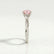 EDEN - Round Pink Coloured Lab Diamond 18k White Gold Vine Solitaire Ring
