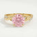 EDEN - Round Pink Coloured Lab Diamond 18k Yellow Gold Vine Solitaire Ring