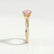 EDEN - Round Pink Coloured Lab Diamond 18k Yellow Gold Vine Solitaire Ring