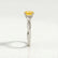 Eden round yellow sapphire and diamond vine ring – view 3