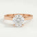 ELENA - Round Lab Diamond Solitaire 18k Rose Gold Cathedral Ring
