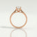 ELENA - Round Lab Diamond Solitaire 18k Rose Gold Cathedral Ring