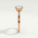 ELENA - Round Lab Diamond Solitaire 18k Rose Gold Cathedral Ring