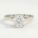 ELENA - Round Lab Diamond Solitaire 950 Platinum Cathedral Ring