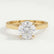 ELENA - Round Lab Diamond Solitaire 18k Yellow Gold Cathedral Ring