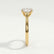 ELENA - Round Lab Diamond Solitaire 18k Yellow Gold Cathedral Ring