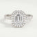 ESME - Emerald Lab Diamond & Diamond 18k White Gold Halo
