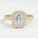 ESME - Emerald Lab Diamond & Diamond 18k Yellow Gold Halo