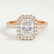 ESME - Radiant Lab Diamond 18k Rose Gold Halo