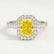 ESME - Radiant Yellow Lab Diamond 950 Platinum Halo Ring