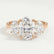 EVERDEEN - Oval Lab Diamond 18k Rose Gold Trilogy Ring