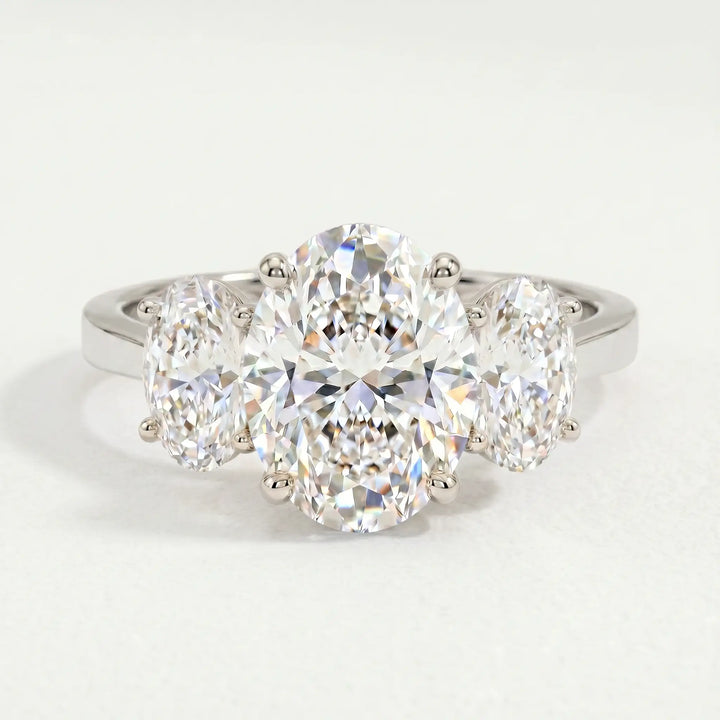 EVERDEEN - Oval Lab Diamond 950 Platinum Trilogy Ring