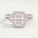 EVERLY - Radiant Lab Diamond 18k White Gold Split Shank Halo