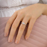 EDEN - Chatham® Round Ruby & Diamond 18k Rose Gold Vine Ring Engagement Ring Lily Arkwright