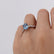 EDEN - Oval Aqua Spinel & Diamond 18k Rose Gold Vine Solitaire Ring