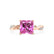 EDEN - Princess Pink Sapphire & Diamond 18k Rose Gold Vine Solitaire Ring