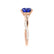 EDEN - Princess Blue Sapphire & Diamond 18k Rose Gold Vine Solitaire Ring