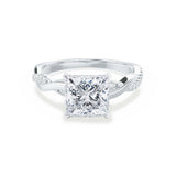 EDEN - Princess Cut Lab Diamond Platinum Vine Solitaire