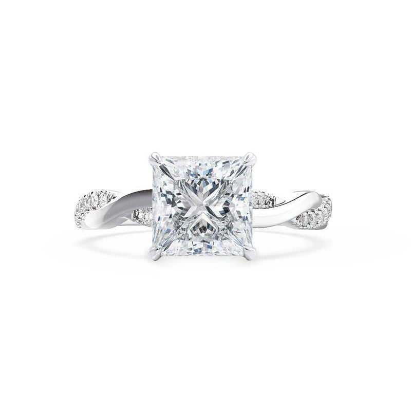 EDEN - Princess Cut Lab Diamond Platinum Vine Solitaire