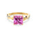 EDEN - Princess Pink Sapphire & Diamond 18k Yellow Gold Vine Solitaire Ring