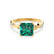 EDEN - Princess Emerald & Diamond 18k Yellow Gold Vine Solitaire Ring
