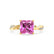 EDEN - Princess Pink Sapphire & Diamond 18k Yellow Gold Vine Solitaire Ring