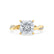 EDEN - Princess Cut Lab Diamond 18k Yellow Gold Vine Solitaire