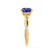 EDEN - Princess Blue Sapphire & Diamond 18k Yellow Gold Vine Solitaire Ring
