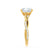 EDEN - Princess Cut Lab Diamond 18k Yellow Gold Vine Solitaire