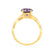 EDEN - Princess Alexandrite & Diamond 18k Yellow Gold Vine Solitaire Ring