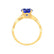 EDEN - Princess Blue Sapphire & Diamond 18k Yellow Gold Vine Solitaire Ring
