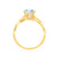 EDEN - Princess Cut Lab Diamond 18k Yellow Gold Vine Solitaire