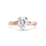 EDEN - Pear Lab Diamond 18k Rose Gold Vine Solitaire