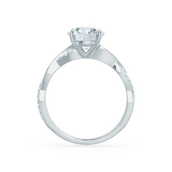 EDEN - Pear Lab Diamond Platinum Vine Solitaire