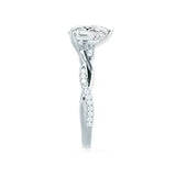 EDEN - Pear Lab Diamond Platinum Vine Solitaire