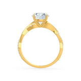 EDEN - Pear Lab Diamond 18k Yellow Gold Vine Solitaire