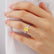 EDEN - Princess Yellow Sapphire & Diamond 18k White Gold Vine Solitaire Ring