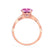 EDEN - Princess Pink Sapphire & Diamond 18k Rose Gold Vine Solitaire Ring
