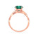 EDEN - Princess Emerald & Diamond 18k Rose Gold Vine Solitaire Ring