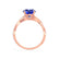 EDEN - Princess Blue Sapphire & Diamond 18k Rose Gold Vine Solitaire Ring