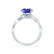 EDEN - Princess Blue Sapphire & Diamond 18k White Gold Vine Solitaire Ring